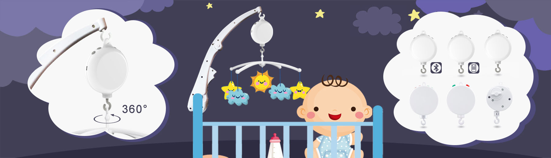 Baby Crib Toys Holders